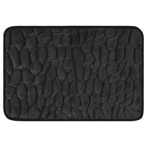 Ultra Soft Non-Slip Bath Mat Water Quick Dry Bath Rug 16"x24" Black